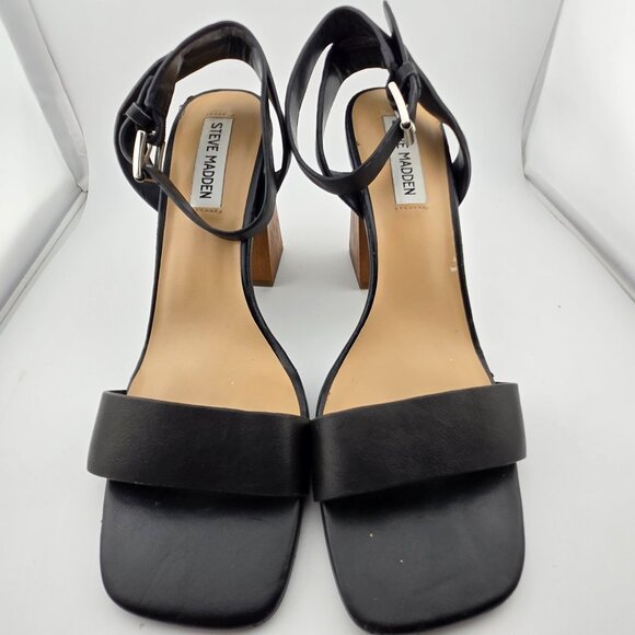 Steve Madden Harlyn strappy sandals square toe block heel - Picture 1 of 9